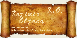 Kazimir Oljača vizit kartica